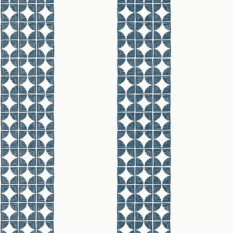 Thibaut Fairmont Stripe — Navy Wallpaper wallpaper in Navy