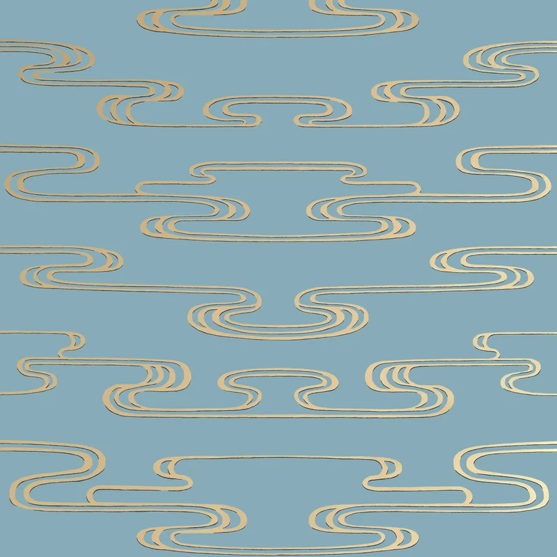 Thibaut Cloudwater — Metallic Gold on Mineral Wallpaper wallpaper in Metallic Gold on Mineral
