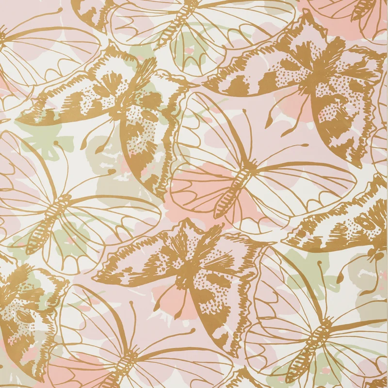 Thibaut Paxton — Metallic Gold on Blush Wallpaper wallpaper in Metallic Gold on Blush