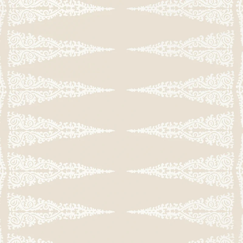 Thibaut Ellery Stripe — White on Beige Non Woven wallpaper in White on Beige