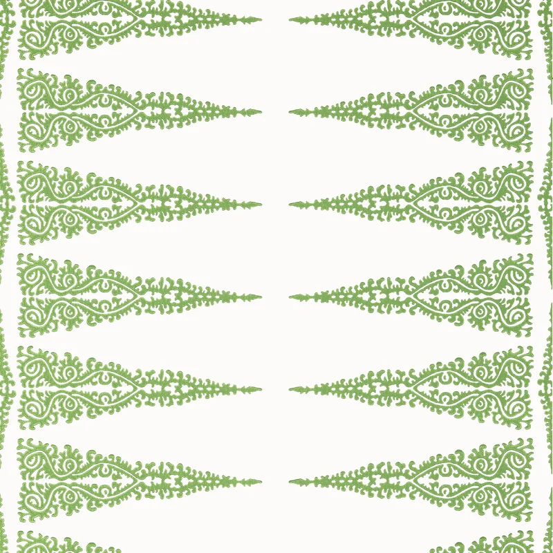 Thibaut Ellery Stripe — Kelly on White Non Woven wallpaper in Kelly on White