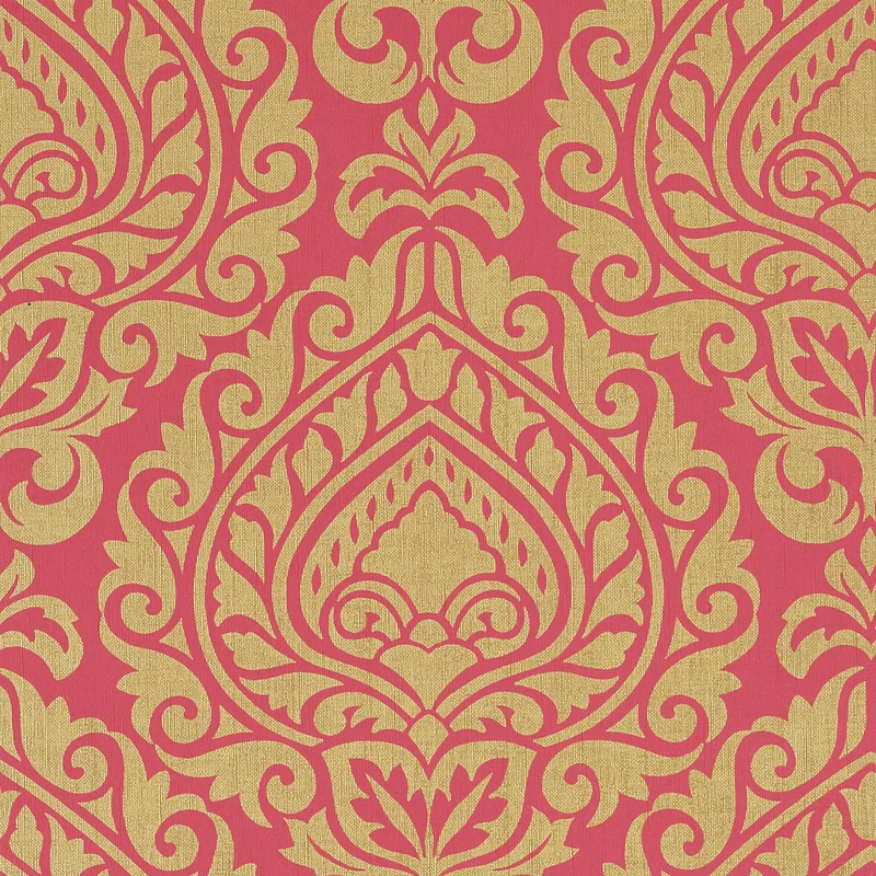 Thibaut Annette — Metallic Gold on Pink Wallpaper wallpaper in Metallic Gold on Pink