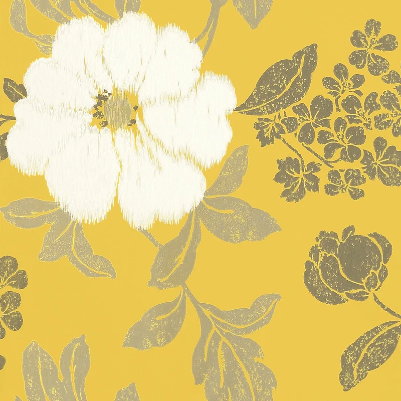 Thibaut Rue De Seine — Off White on Yellow Wallpaper wallpaper in Off White on Yellow