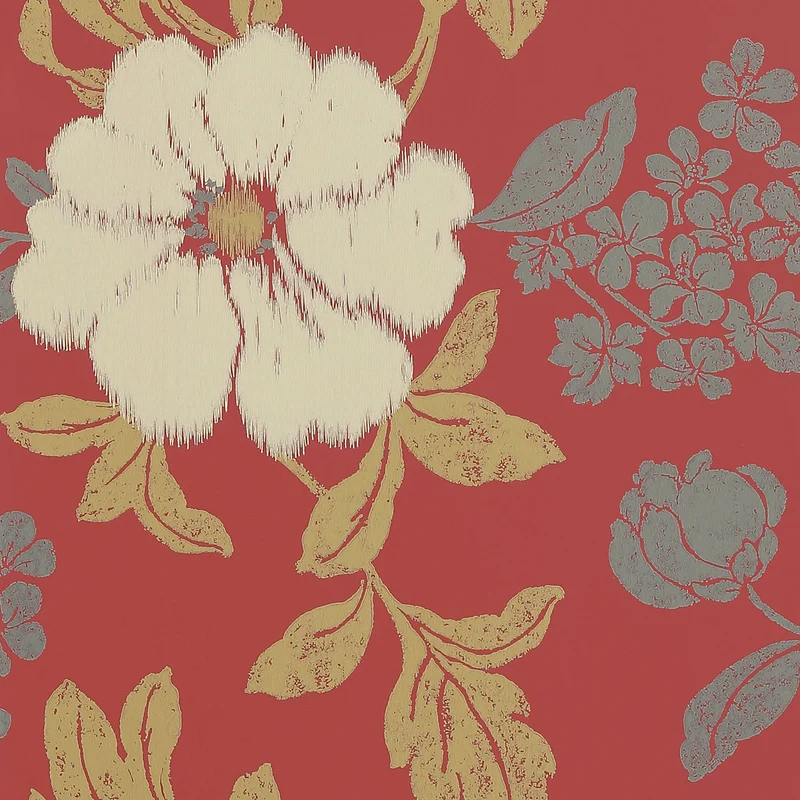 Thibaut Rue De Seine — Cream on Berry Wallpaper wallpaper in Cream on Berry
