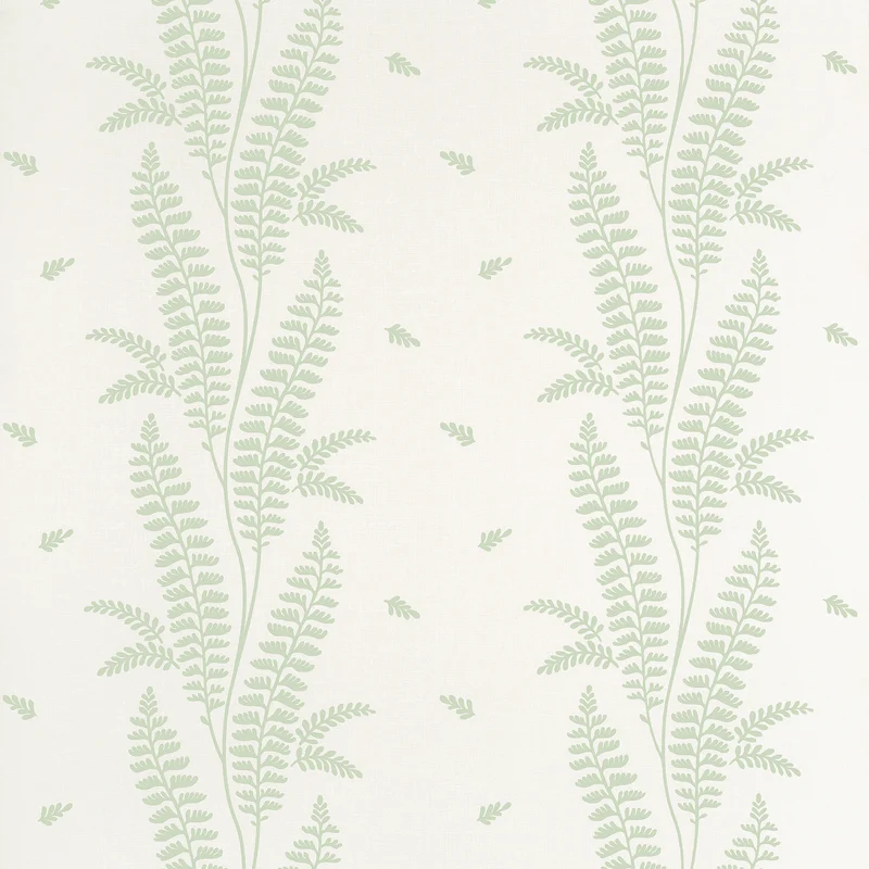 Thibaut Ensbury Fern — Green Non Woven wallpaper in Green