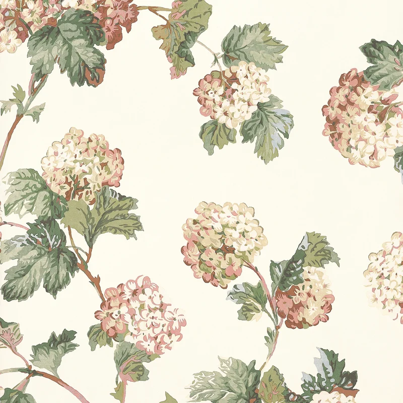 Thibaut Sussex Hydrangea — Soft Gold Non Woven wallpaper in Soft Gold