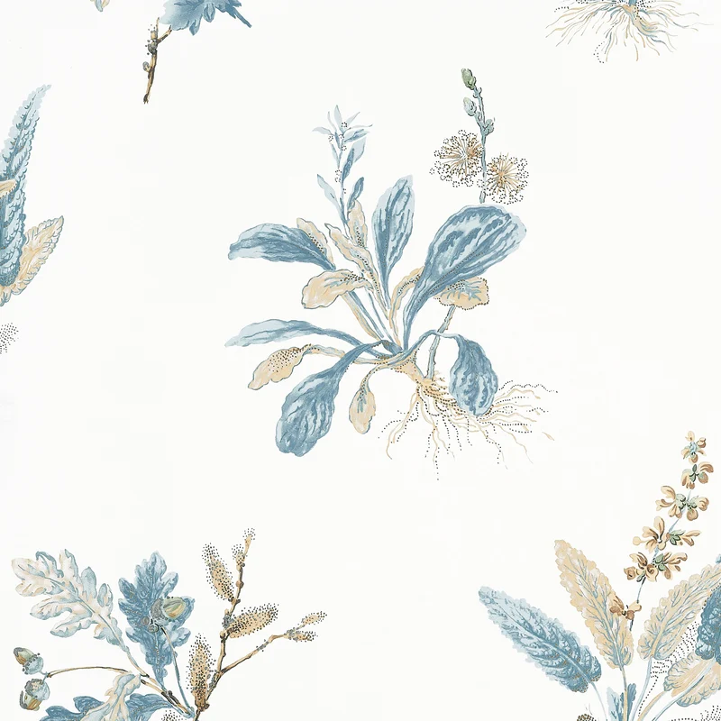 Thibaut Woodland — Beige and Soft Blue Non Woven wallpaper in Beige and Soft Blue