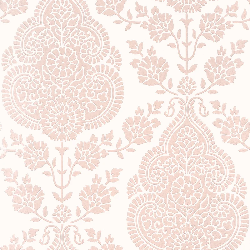 Thibaut Balmuccia Damask — Blush Non Woven wallpaper in Blush
