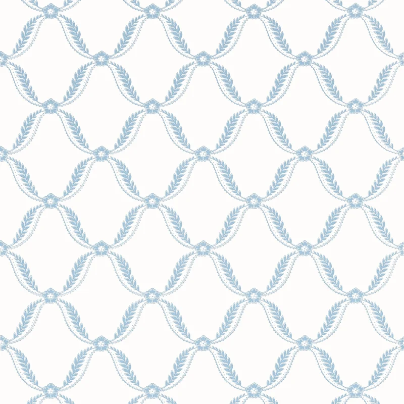 Thibaut Tate Trellis — Soft Blue Non Woven wallpaper in Soft Blue
