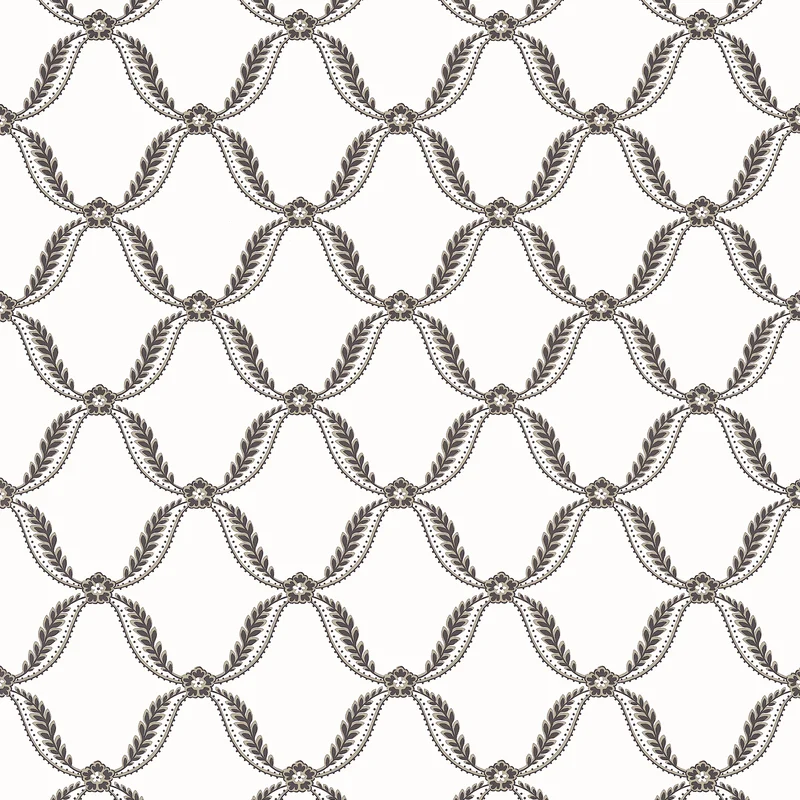 Thibaut Tate Trellis — Black Non Woven wallpaper in Black