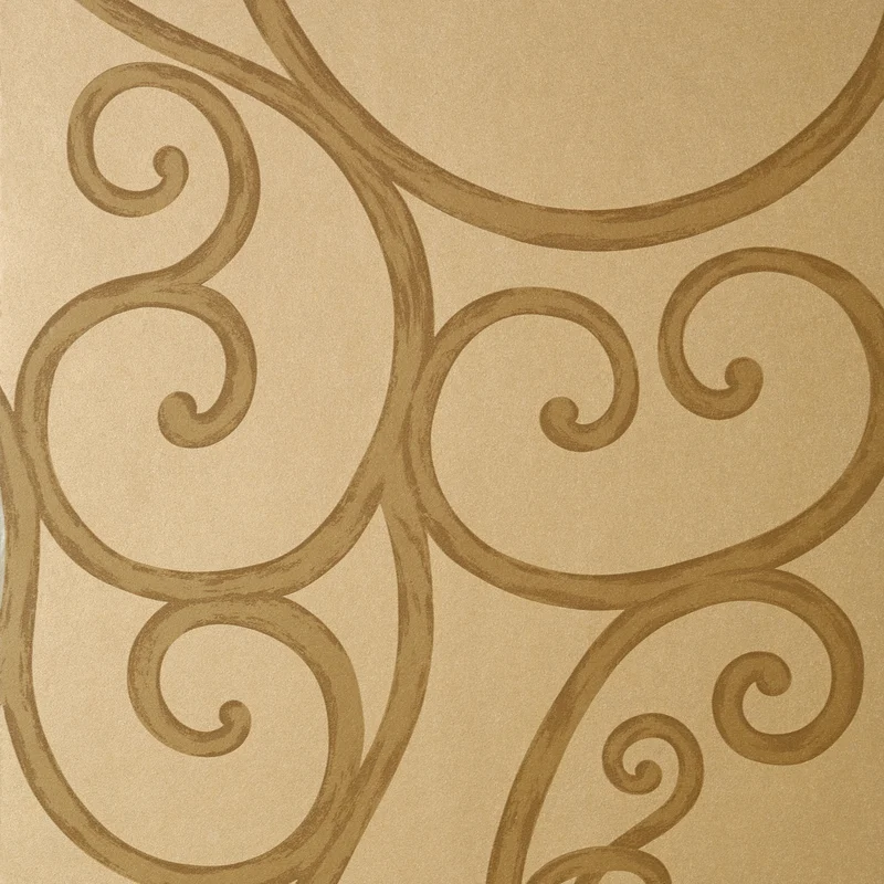 Thibaut Palace Gate — Metallic Gold Non Woven Wallpaper wallpaper in Metallic Gold