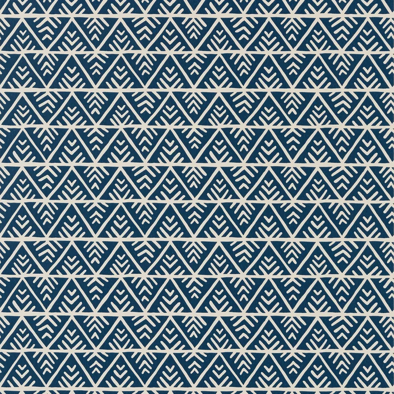 Thibaut Jules — Navy on Flax Non Woven Wallpaper wallpaper in Navy on Flax