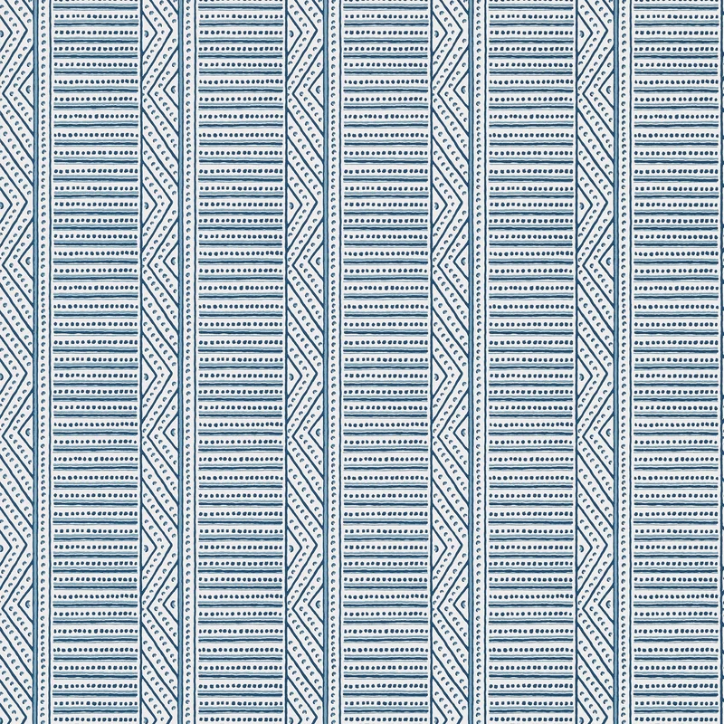 Thibaut Montecito Stripe — Navy Non Woven Wallpaper wallpaper in Navy