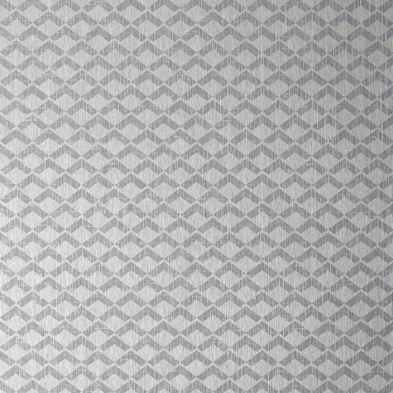 Thibaut Cashiers — Grey on Metallic Silver Paperweave wallpaper in Grey on Metallic Silver