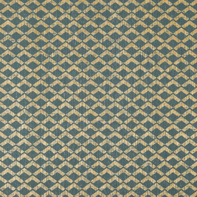 Thibaut Cashiers — Metallic Gold and Teal Paperweave wallpaper in Metallic Gold and Teal