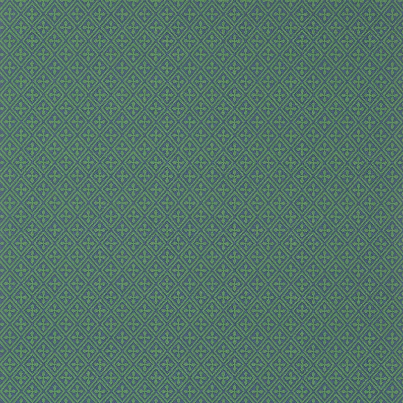 Thibaut Arlen Trellis — Emerald and Navy wallpaper