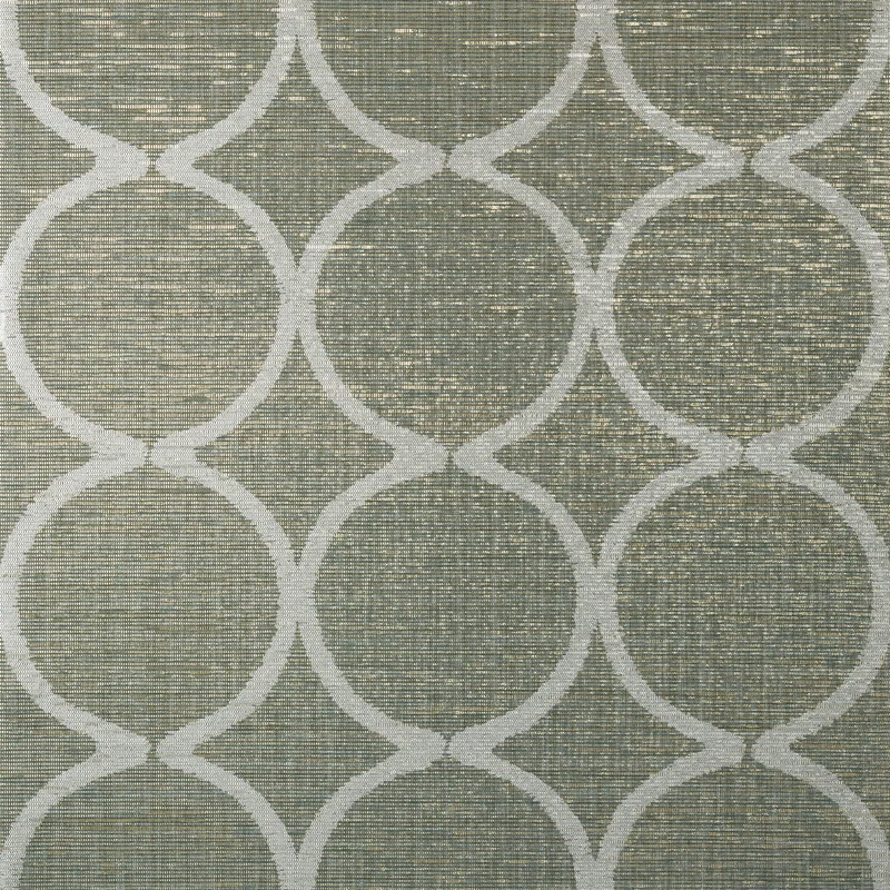 Thibaut Watercourse — Metallic Silver on Aqua Foil Weave on Non Woven wallpaper in Metallic Silver on Aqua