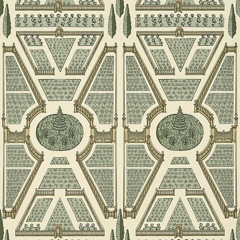 Thibaut Aerial Garden — Sage Non Woven wallpaper in Sage