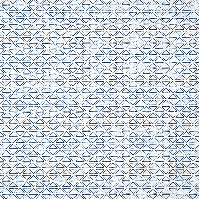 Thibaut Pyramid — Navy on White Paperweave wallpaper in Navy on White