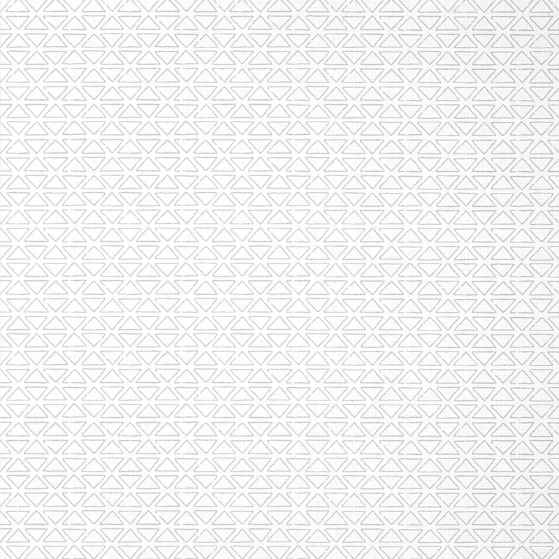 Thibaut Pyramid — Grey on White Paperweave wallpaper in Grey on White