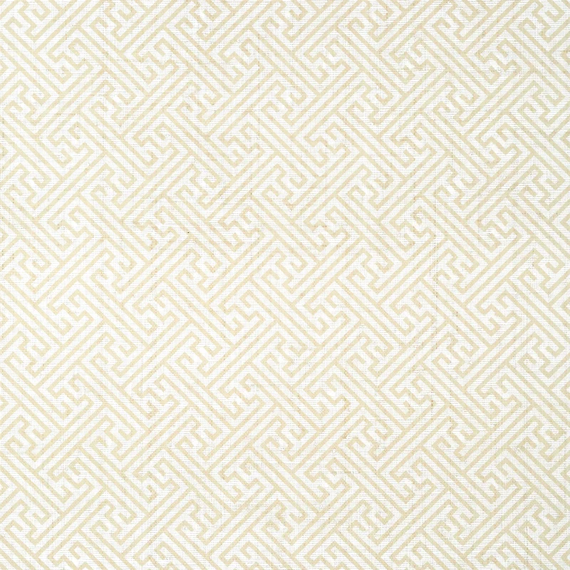 Thibaut Charlotte Raffia — White on Natural Raffia on Non Woven wallpaper in White on Natural