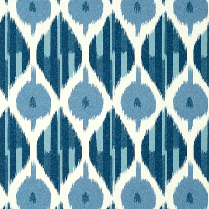 Thibaut Kimono — Navy Embossed Vinyl on Non Woven wallpaper in Navy