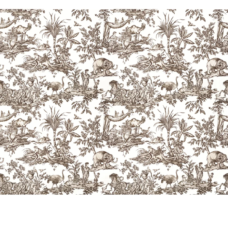 Thibaut Antilles Toile — Brown Non Woven wallpaper in Brown