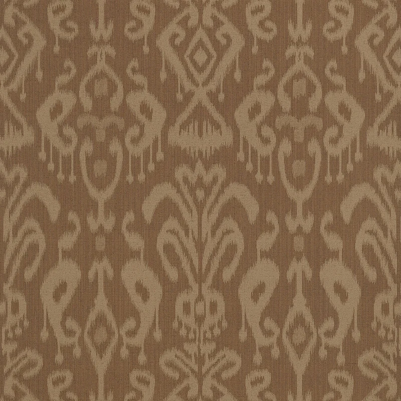 Thibaut Bravado Ikat — Chestnut wallpaper