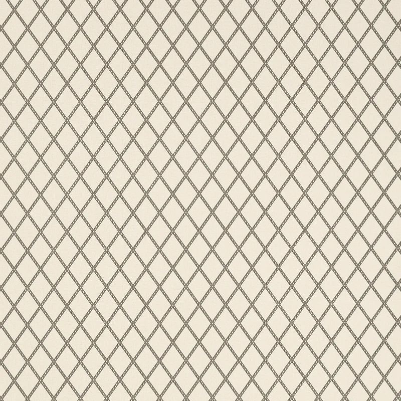 Thibaut Hartmann Trellis — Charcoal on Off White Wallpaper wallpaper in Charcoal on Off White
