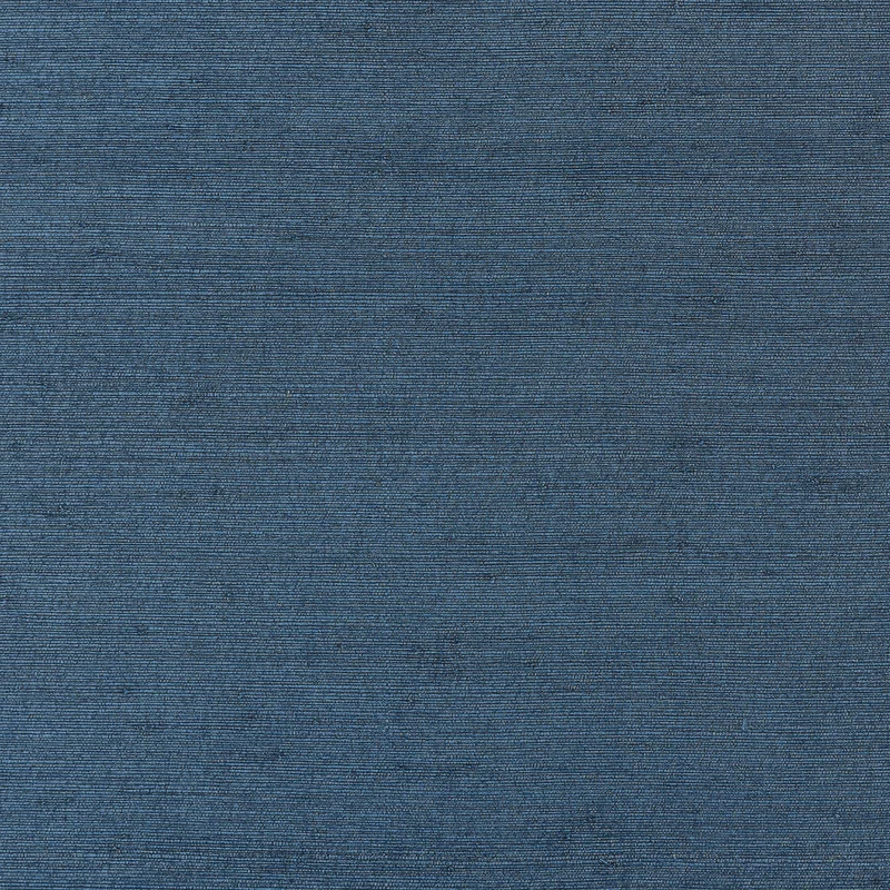 Thibaut Montgomery Weave — Navy Raffia and Cotton on Non Woven wallpaper in Navy