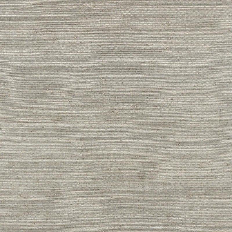 Thibaut Montgomery Weave — Grey Raffia and Cotton on Non Woven wallpaper in Grey