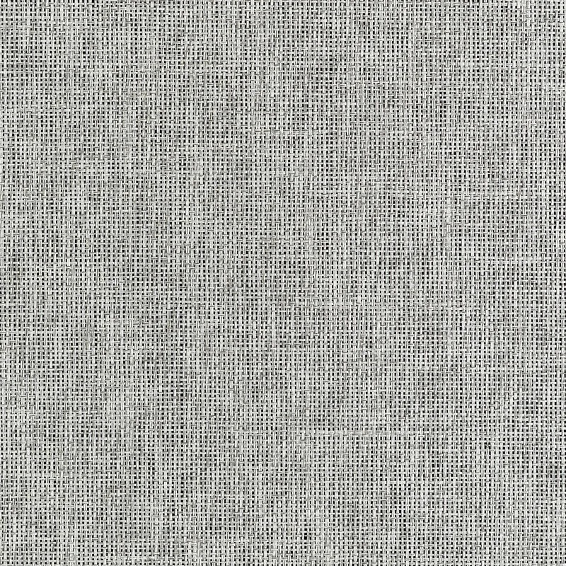 Thibaut Portage — Grey and Black Paperweave on Non Woven wallpaper in Grey and Black