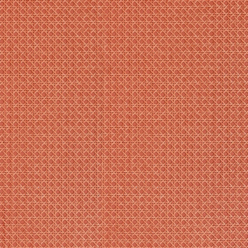 Thibaut Paper Rattan — Coral Paper on Non Woven wallpaper in Coral