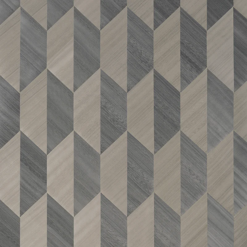 Thibaut Paragon — Charcoal Wood Veneer on Non Woven wallpaper in Charcoal
