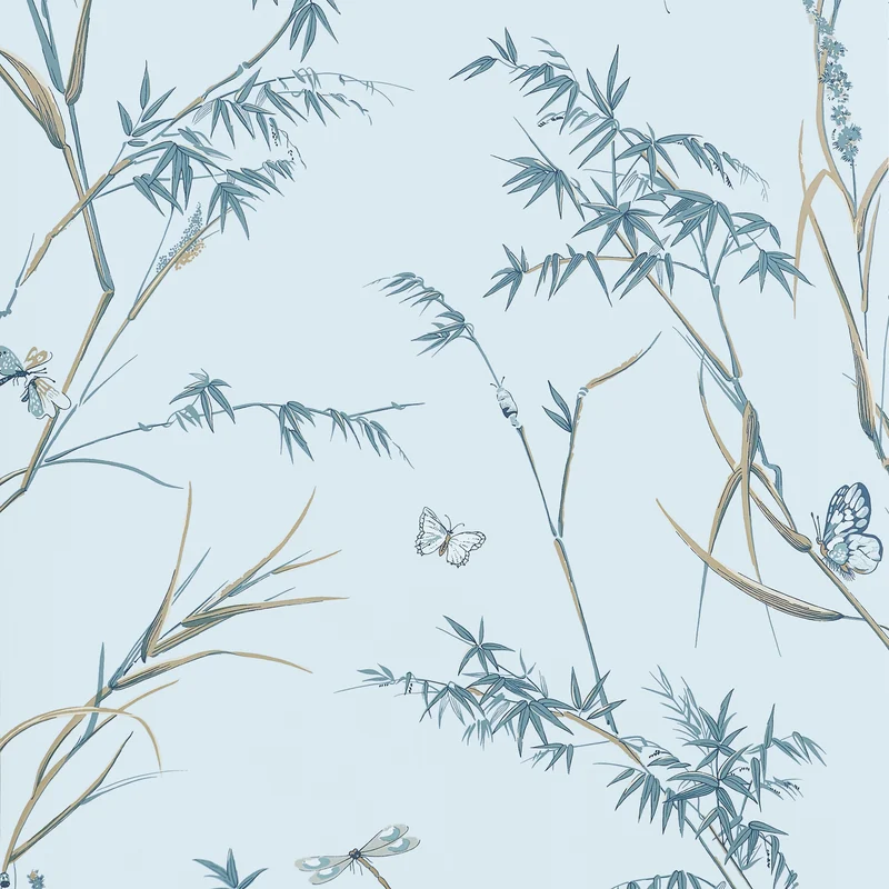 Thibaut Virginia — Spa Blue Non Woven wallpaper in Spa Blue