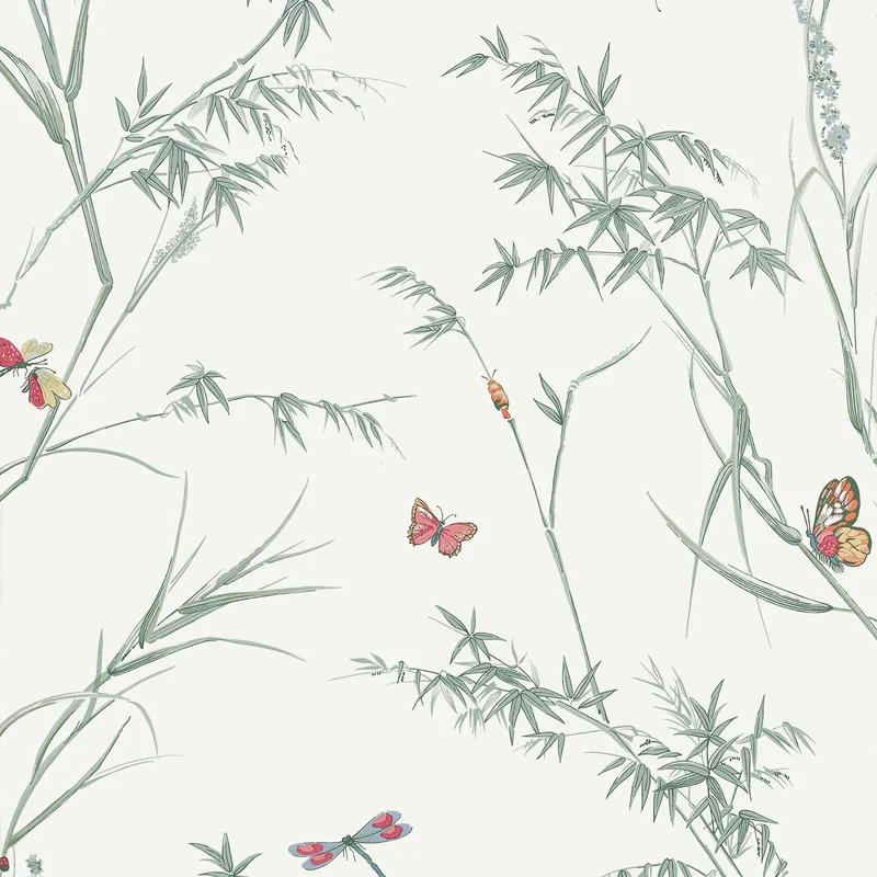 Thibaut Virginia — Soft Green Non Woven wallpaper in Soft Green