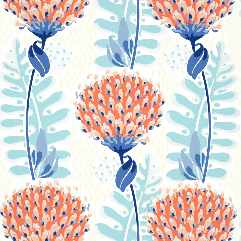 Thibaut Tiverton — Coral Wallpaper wallpaper in Coral