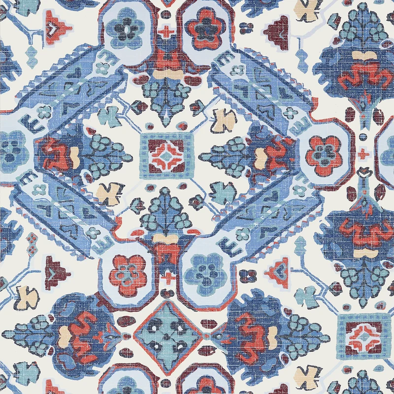 Thibaut Persian Carpet — Blue and White Wallpaper wallpaper in Blue and White