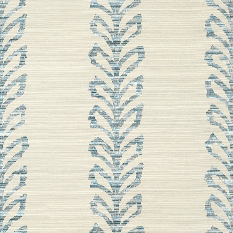 Thibaut Evia — Blue and Off White Embossed Vinyl on Non Woven wallpaper in Blue and Off White