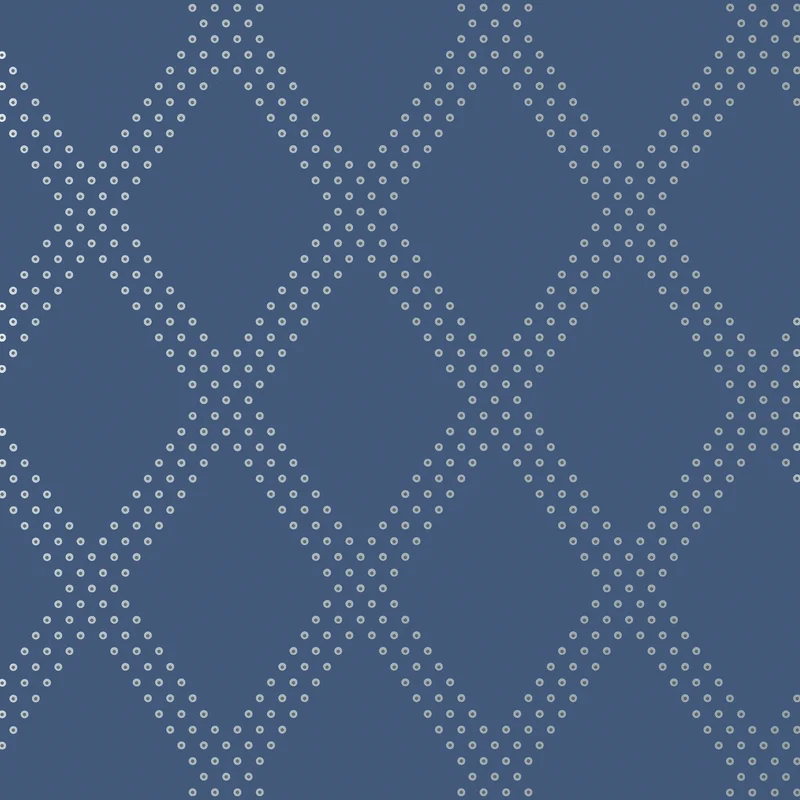 Thibaut Brad — Silver on Navy wallpaper