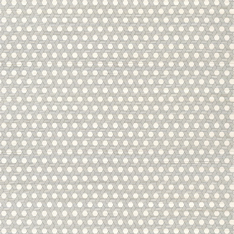 Thibaut Pergola — Black Abaca on Non Woven wallpaper in Black