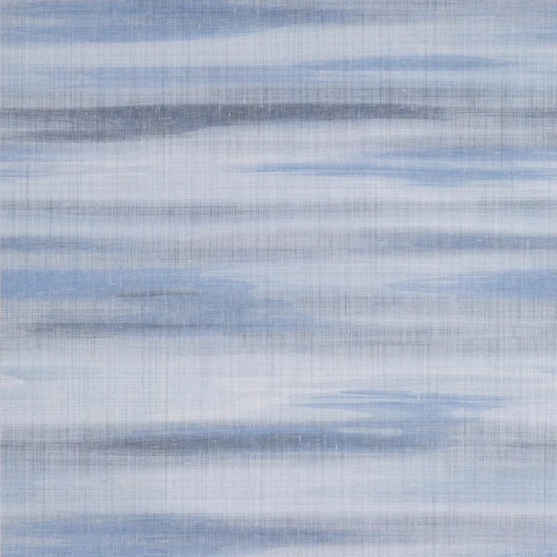 Thibaut Equinox — Blue and White Linen Mesh on Non Woven wallpaper in Blue and White