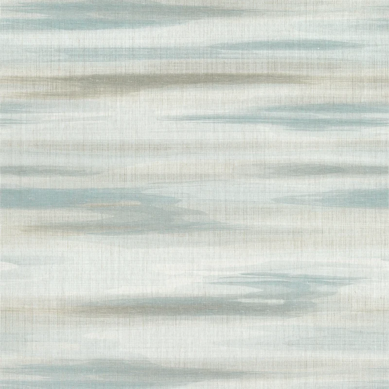 Thibaut Equinox — Spa Blue and Beige Linen Mesh on Non Woven wallpaper in Spa Blue and Beige