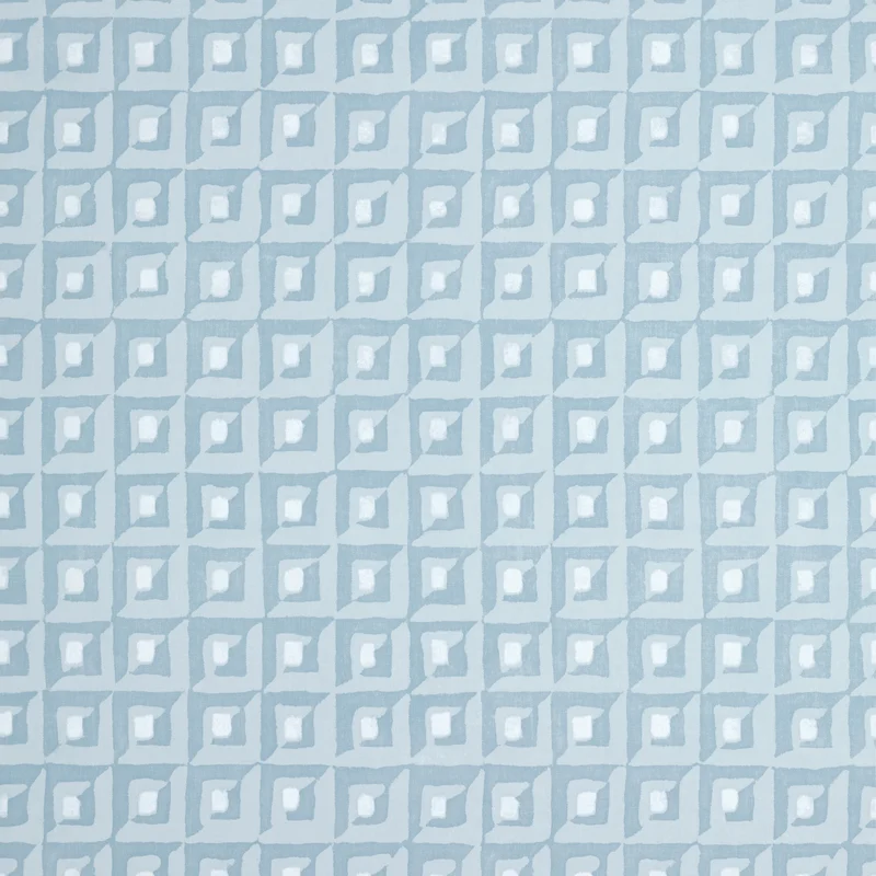 Thibaut Square Dance — Light Blue Embossed Vinyl on Non Woven wallpaper in Light Blue