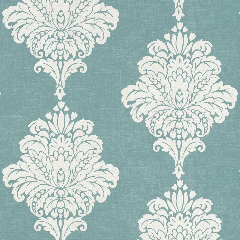 Thibaut Arturo Damask — Turquoise Wallpaper wallpaper in Turquoise