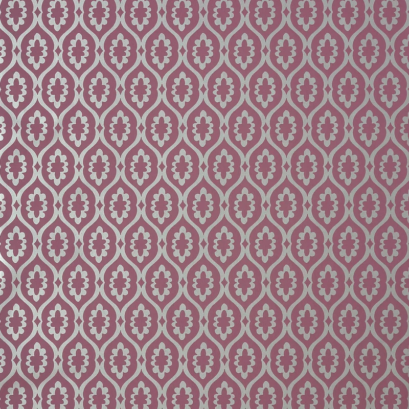 Thibaut Lucas — Plum on Metallic Silver Wallpaper wallpaper in Plum on Metallic Silver