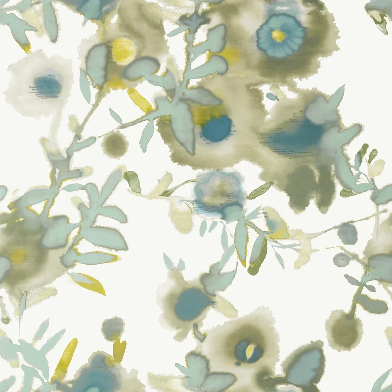 Thibaut Open Spaces — Beige and Teal Wallpaper wallpaper in Beige and Teal