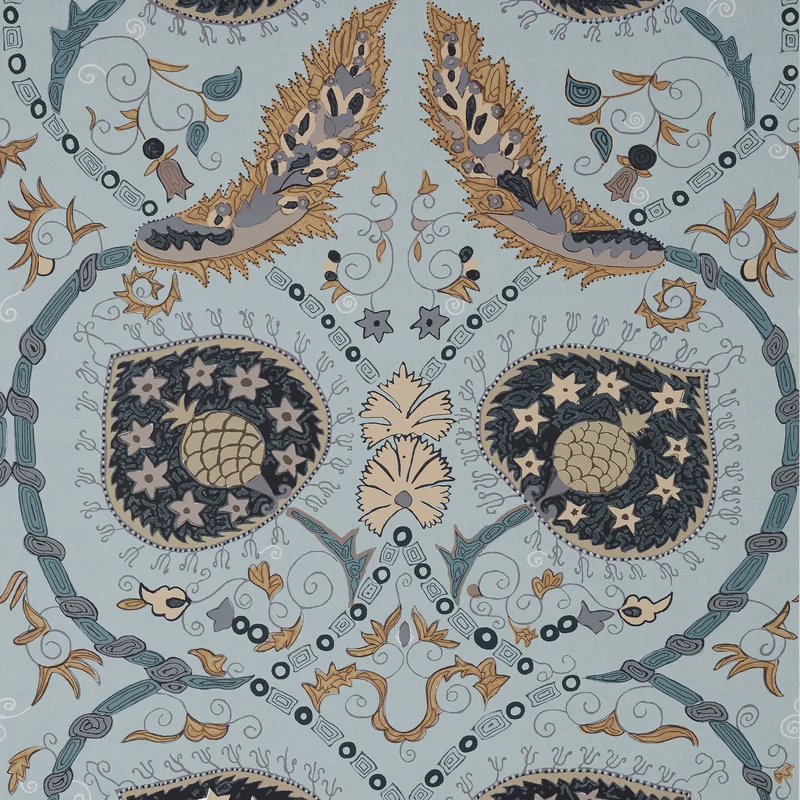 Thibaut Lewis — Mineral Blue Non Woven wallpaper in Mineral Blue