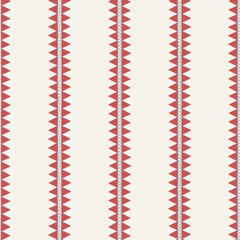 Thibaut Reno Stripe — Coral Wallpaper wallpaper in Coral