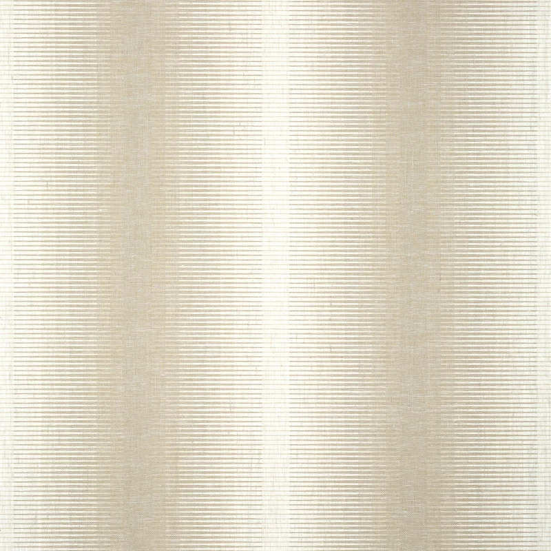 Thibaut Bozeman Stripe — Beige Linen Mesh on Non Woven wallpaper in Beige
